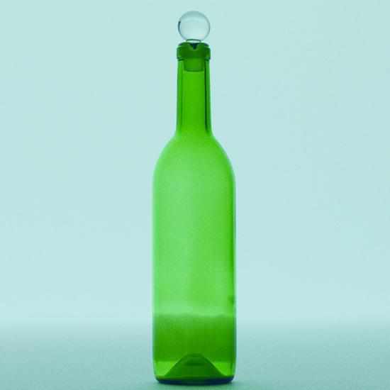 【江戶切子】木本硝子  FUNEW 玻璃瓶附蓋 L 綠色