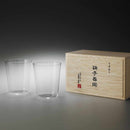[GLASS] THIN OLD M 2-PIECE SET IN A WOODEN BOX | EDO GLASS
