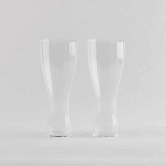 [GLASS] THIN DRUM TSUDUMI 2 PIECES SET IN A WOODEN BOX | EDO GLASS