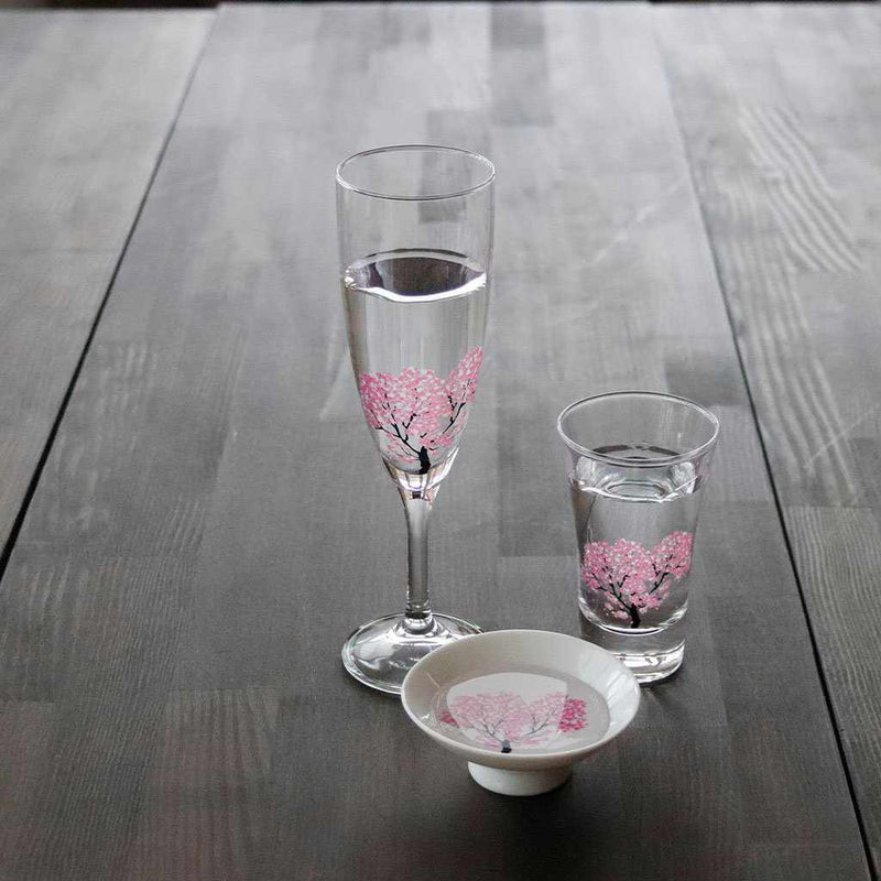 【美濃燒】旬 SHUN JAPAN 香檳杯 櫻花冷感變色杯2件