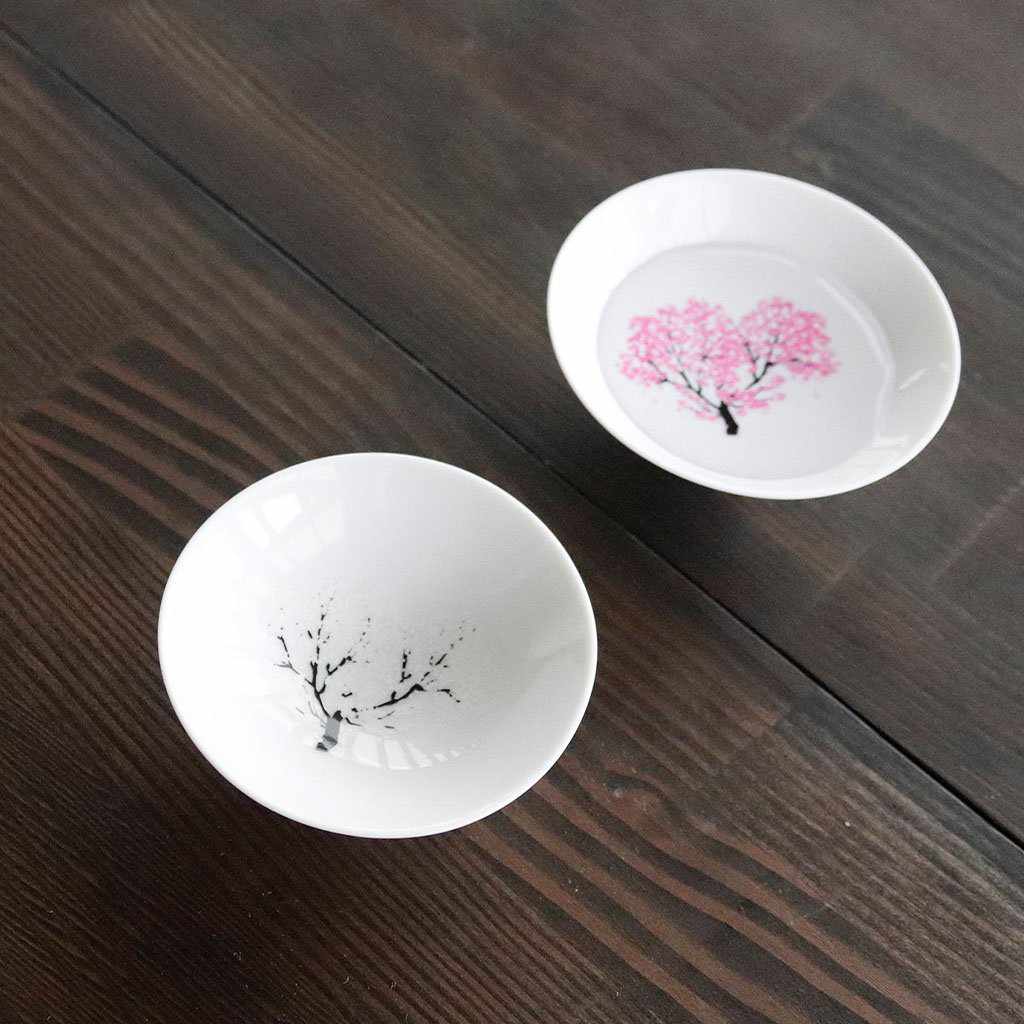 [SAKE CUP] SAKURA MAGIC 2 PIECES MINO WARES MARUMO TAKAGI ｜Made in