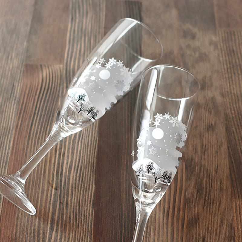 [Champagne Glass] SNOWFLAKE Magic 2 ชิ้น