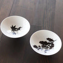 [SAKE CUP] SAKURA & AUTUMN LEAVES MAGIC (WHITE) 2 PIECES | MINO WARES | MARUMO TAKAGI