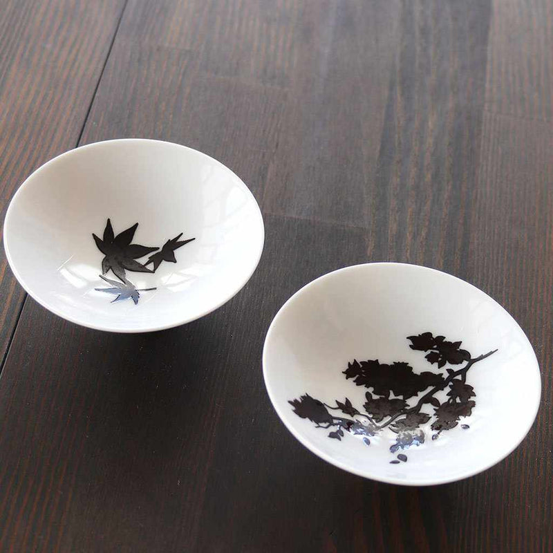 (Sake Cup) SAKURA & AUTUMN LEAVES Magic (สีขาว) 2 ชิ้น