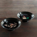 [SAKE CUP] SAKURA & AUTUMN LEAVES MAGIC (BLACK) 2 PIECES | MINO WARES | MARUMO TAKAGI
