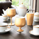 [컵] 골드 와인 도자기 유리 (짧은)