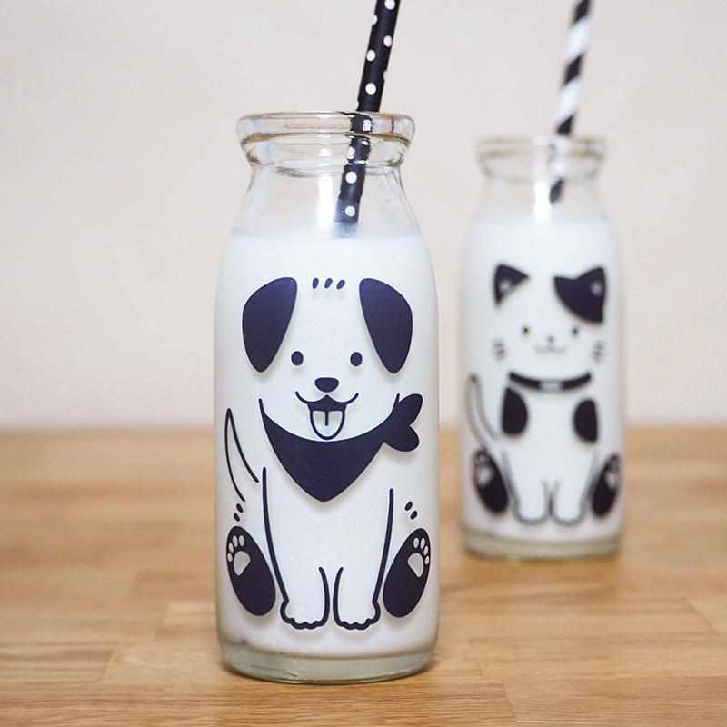 [GLASS] MILK SMILE MAGIC (DOG & CAT) 2 PIECES | MARUMO TAKAGI