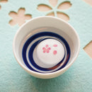 [Sake Cup] Cherry Blossoms & Mt Fuji (1 ชิ้น) ทำให้เกิด Sakazuki | การเปลี่ยนแปลงสีและการออกแบบ Mino Wares | Marumo Takagi