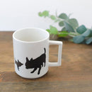 [MUG (CUP)] DOG PARENT & CHILD (WHITE) | COLOR & DESIGN CHANGE | MINO WARES | MARUMO TAKAGI