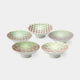 [清酒杯] 5 |的綠色光澤套件Mino Wares |馬魯莫·高吉（Marumo Takagi）
