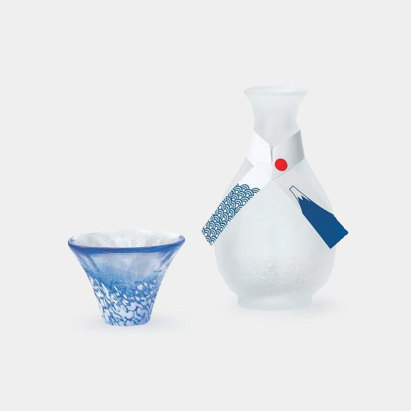 [Sake Bottle & Cup 세트] Mt. 후지 (파란색) | 마루모 타카기