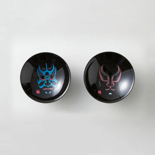 [Sake Cup] Kabuki (สีดำ) | การเปลี่ยนแปลงสีและการออกแบบ Mino Wares | Marumo Takagi