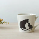 [MUG (CUP)] CATS STARING AT EACH OTHER (WHITE) | COLOR & DESIGN CHANGE | MINO WARES | MARUMO TAKAGI