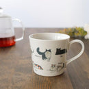 [MUG (CUP)] RELAXED CAT (1) TORTOISESHELL CAT ETC. | COLOR & DESIGN CHANGE | MINO WARES | MARUMO TAKAGI