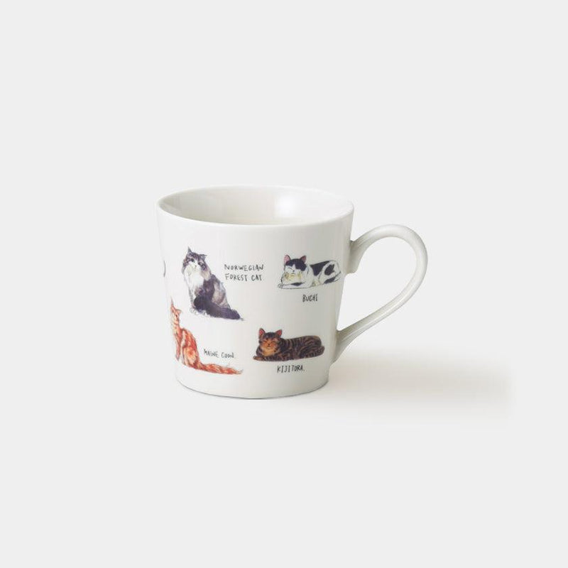 [MUG (CUP)] RELAXED CAT (2) BICOLOR CAT ETC. | COLOR & DESIGN CHANGE | MINO WARES | MARUMO TAKAGI