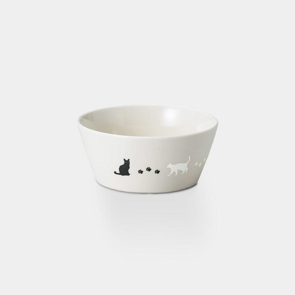 [ชาม] Cat 13 cm Luminous Bowl (สีขาว) | Mino Wares | Marumo Takagi