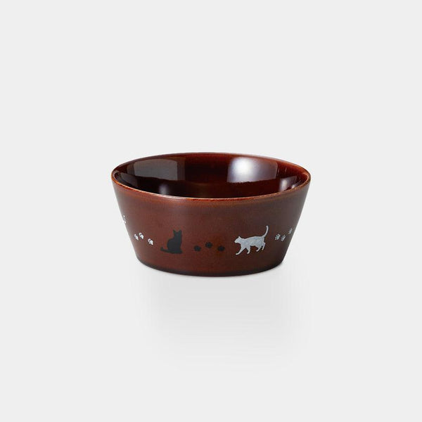 [ชาม] Cat 13 cm Luminous Bowl (สีน้ำตาล) | Mino Wares | Marumo Takagi