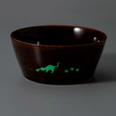 [ชาม] Cat 13 cm Luminous Bowl (สีน้ำตาล) | Mino Wares | Marumo Takagi