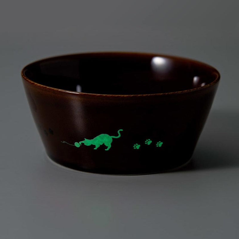 [BOWL] CAT 13 CM LUMINOUS BOWL (BROWN)  | MINO WARES | MARUMO TAKAGI