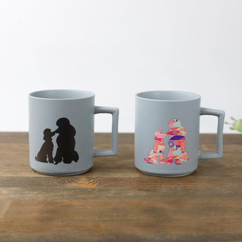 [머그 (컵)] 개 및 강아지 푸들 (매트 라이트 그레이) | 색상 및 디자인 변경 | 미노 상품 | 마루모 타카기