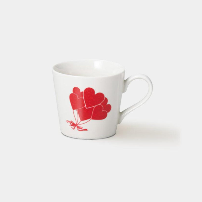 [MUG (CUP)] FLOWERS CONVEYED BY HEARTS (WHITE) | COLOR & DESIGN CHANGE | MINO WARES | MARUMO TAKAGI