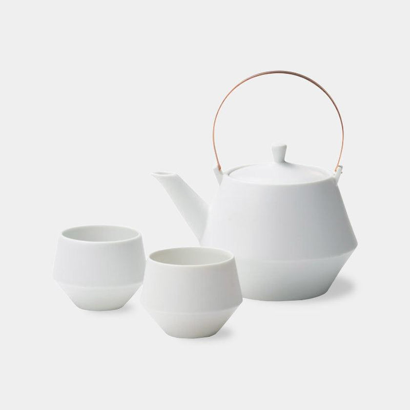 [茶壺和杯子套]白色| Mino Wares |馬魯莫·高吉（Marumo Takagi）