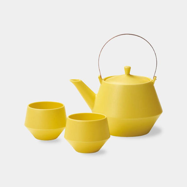 [茶壺和杯子套]黃色| Mino Wares |馬魯莫·高吉（Marumo Takagi）