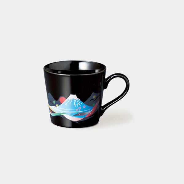 [杯子（杯）] Mt。富士（黑色）|顏色與設計變更| Mino Wares |馬魯莫·高吉（Marumo Takagi）