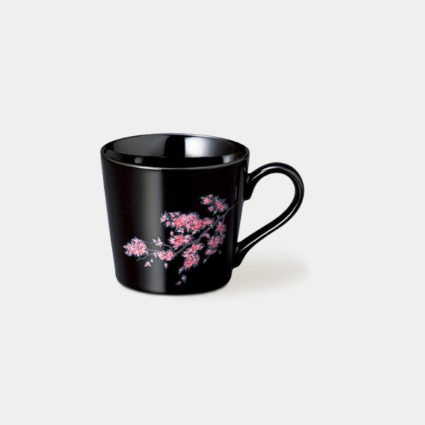 [แก้ว (ถ้วย)] ดอกเชอร์รี่ (สีดำ) | การเปลี่ยนแปลงสีและการออกแบบ Mino Wares | Marumo Takagi