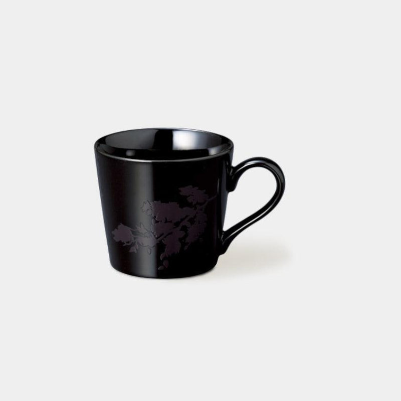 [แก้ว (ถ้วย)] ดอกเชอร์รี่ (สีดำ) | การเปลี่ยนแปลงสีและการออกแบบ Mino Wares | Marumo Takagi