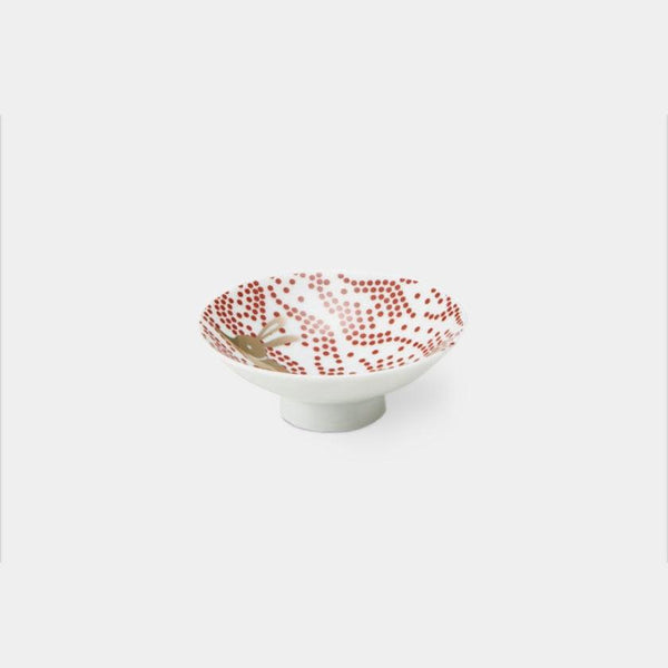 [Sake Cup] 파도에있는 Red Gold Rabbit | 미노 상품 | 마루모 타카기