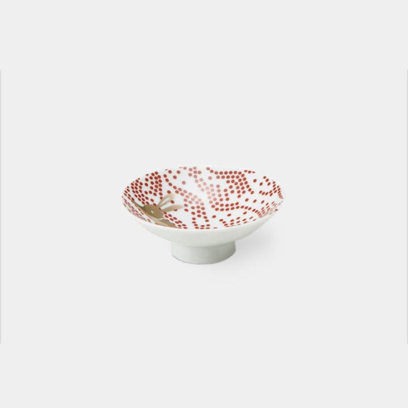 [Sake Cup] กระต่ายทองคำสีแดงในคลื่น | Mino Wares | Marumo Takagi