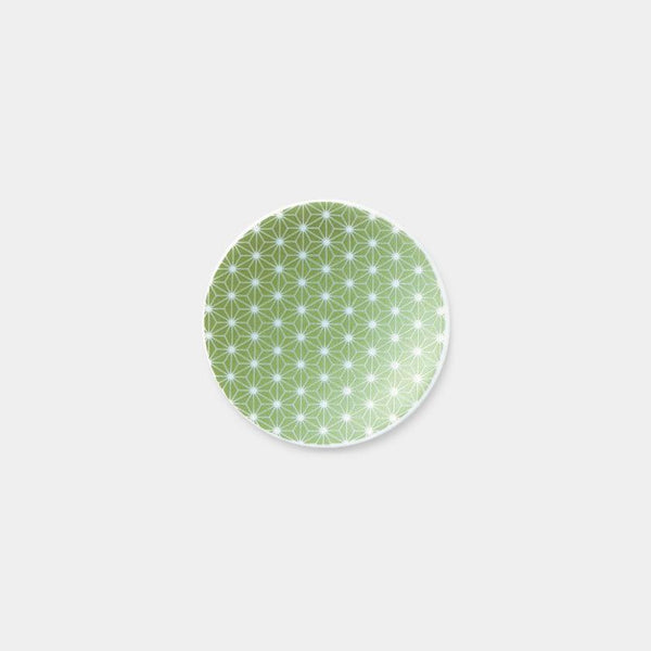 [작은 접시 (플레이트)] 녹색 광택 대마 잎 | 미노 상품 | 마루모 타카기