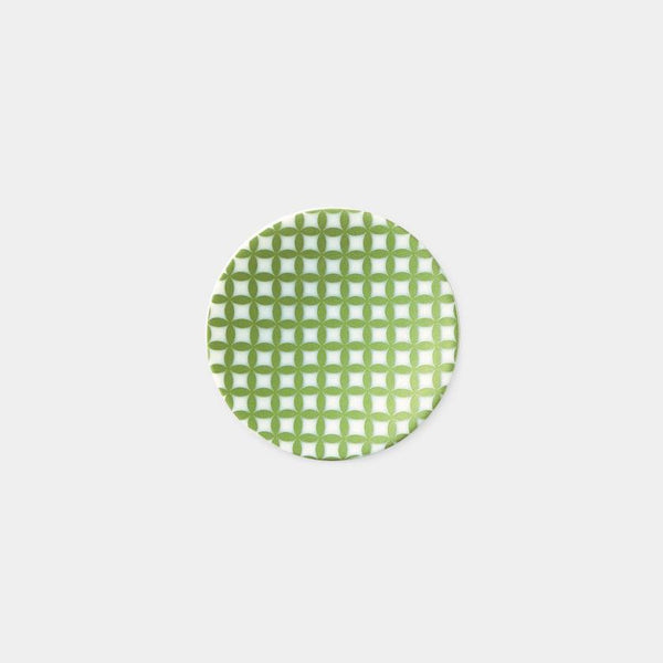 [จานเล็ก (จาน)] Cloisonne Crest สีเขียวมันวาว | Mino Wares | Marumo Takagi