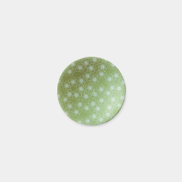 [작은 접시 (플레이트)] 녹색 광택 자두 | 미노 상품 | 마루모 타카기