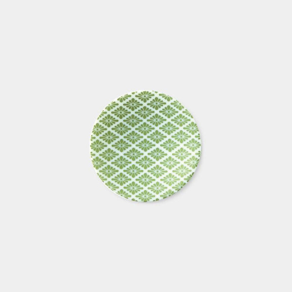 [작은 접시 (플레이트)] 녹색 광택 크리 산산이 링지 | 미노 상품 | 마루모 타카기