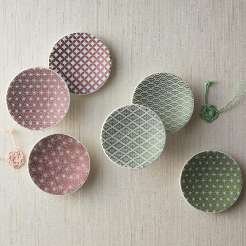 [작은 접시 (플레이트)] 녹색 광택 크리 산산이 링지 | 미노 상품 | 마루모 타카기