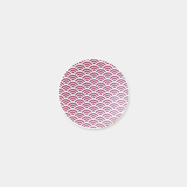 [小菜（板）]粉紅色的光澤seigaiha（藍色海浪）| Mino Wares |馬魯莫·高吉（Marumo Takagi）