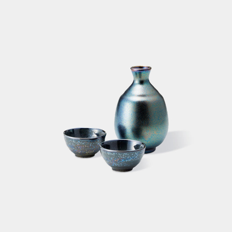 [Sake Bottle & Cup 세트] Black Luster (3 조각) | 미노 상품 | 마루모 타카기