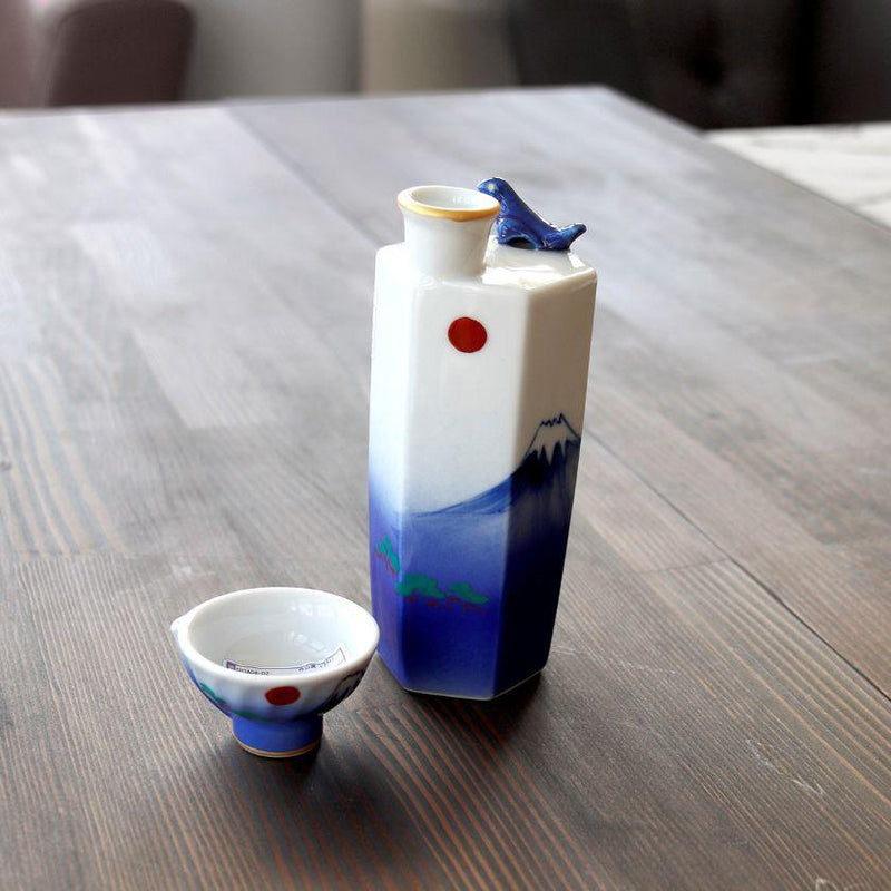 [Sake Bottle & Cup 세트] Shun Japan Sound! 사쿠라 후지 (3 개) | 일본 슌 | 미노 워케스
