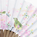 [手扇] Mejiro（Bird）| Kenzo Makino | Kaga Yuzen