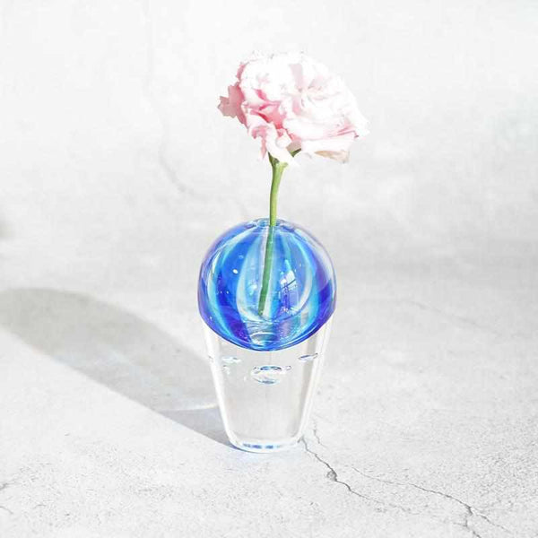 [VASE] BLOOM BLUE (S) | GLASS STUDIO IZUMO | BLOWN GLASS (2 weeks production after order)