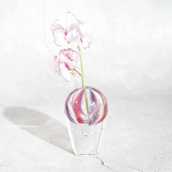 [花瓶]綻放紅|吹玻璃