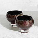 [SAKE BOTTLE & CUP SET] 3PIECES SAI RED | GLASS STUDIO IZUMO | BLOWN GLASS (2 weeks production after order)