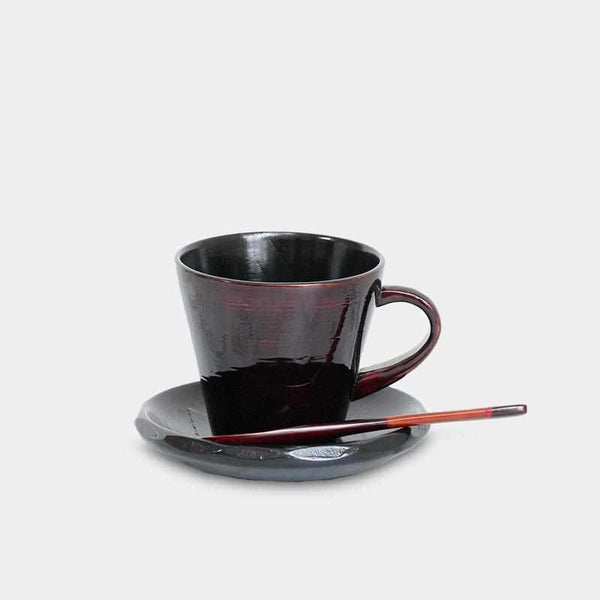 [COFFEE CUP SET] 1 PIECES UCHI-BLACK| YAKUMO LACQUERWARE