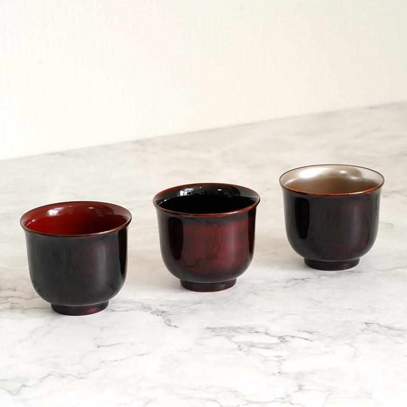 [술 컵] Hasori Guinomi Uchi-Red | Yakumo Lacquerware.