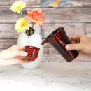 [SAKE CUP] HASORI GUINOMI SPRING & FALL UCHI-RED | YAKUMO LACQUERWARE