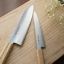 [KITCHEN (CHEF) KNIFE]  POWDERED HSS SUPER GOLD (SG2) PETTY-UTILITY KNIFE (DOUBLE EDGED) OAK HANDLE 150MM | SEKI FORGED BLADES