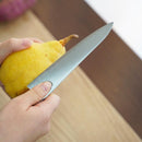 [KITCHEN (CHEF) KNIFE]  POWDERED HSS SUPER GOLD (SG2) PETTY-UTILITY KNIFE (DOUBLE EDGED) OAK HANDLE 150MM | SEKI FORGED BLADES