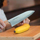 [주방 (요리사) 나이프] 골드 warikomi v5 망치질 일본 산토쿠 나이프 오크 팔각형 손잡이 메이플 볼스터 180 | 사카이 단조 블레이드